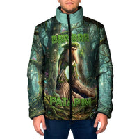 Brr Brr Patapim Padded Jacket Glowing Heart and Magical Tree Roots in Enchanted Woods