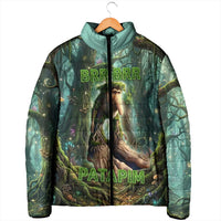 Brr Brr Patapim Padded Jacket Glowing Heart and Magical Tree Roots in Enchanted Woods