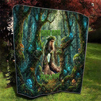 Brr Brr Patapim Quilt Glowing Heart and Magical Tree Roots in Enchanted Woods