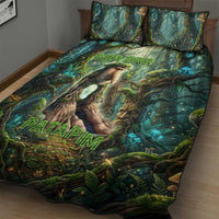 Brr Brr Patapim Quilt Bed Set Glowing Heart and Magical Tree Roots in Enchanted Woods