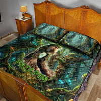 Brr Brr Patapim Quilt Bed Set Glowing Heart and Magical Tree Roots in Enchanted Woods