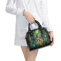 Brr Brr Patapim Shoulder Handbag Glowing Heart and Magical Tree Roots in Enchanted Woods
