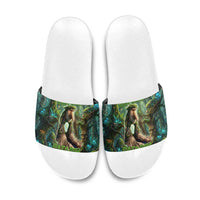 Brr Brr Patapim Slide Sandals Glowing Heart and Magical Tree Roots in Enchanted Woods