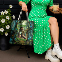 Brr Brr Patapim Tote Bag Glowing Heart and Magical Tree Roots in Enchanted Woods