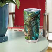 Brr Brr Patapim Tumbler Cup Glowing Heart and Magical Tree Roots in Enchanted Woods