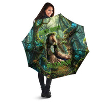 Brr Brr Patapim Umbrella Glowing Heart and Magical Tree Roots in Enchanted Woods