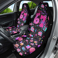 7th Birthday Girl Car Seat Cover with Cake Balloons Confetti and I Was 6 Now I'm 7