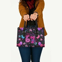 7th Birthday Girl Leather Bag with Cake Balloons Confetti and I Was 6 Now I'm 7