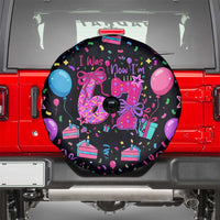 7th Birthday Girl Spare Tire Cover with Cake Balloons Confetti and I Was 6 Now I'm 7