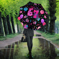 7th Birthday Girl Umbrella with Cake Balloons Confetti and I Was 6 Now I'm 7