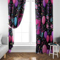 7th Birthday Girl Window Curtain with Cake Balloons Confetti and I Was 6 Now I'm 7