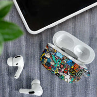 Happy Doodle Monsters Sticker Bomb AirPods Case Funny Graffiti Style Cartoon