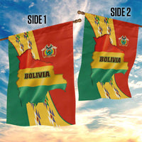 Bolivia Flag Color Garden Flag with National Crest, Andean Pattern and Condor Graphic