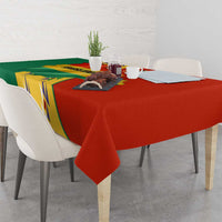 Bolivia Flag Color Tablecloth with National Crest, Andean Pattern and Condor Graphic