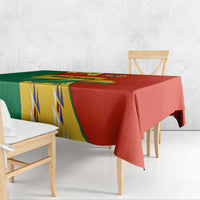 Bolivia Flag Color Tablecloth with National Crest, Andean Pattern and Condor Graphic