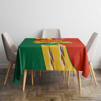 Bolivia Flag Color Tablecloth with National Crest, Andean Pattern and Condor Graphic