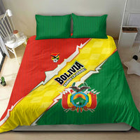 Bolivia Vamos La Verde Bedding Set with Flag Colors and National Football Crest