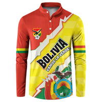Bolivia Vamos La Verde Button Sweatshirt with Flag Colors and National Football Crest