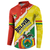 Bolivia Vamos La Verde Button Sweatshirt with Flag Colors and National Football Crest