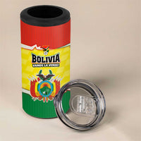 Bolivia Vamos La Verde 4 in 1 Can Cooler Tumbler with Flag Colors and National Football Crest