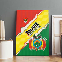 Bolivia Vamos La Verde Canvas Wall Art with Flag Colors and National Football Crest