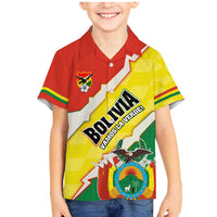 Bolivia Vamos La Verde Family Matching Mermaid Dress and Hawaiian Shirt with Flag Colors and National Football Crest