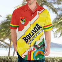 Bolivia Vamos La Verde Hawaiian Shirt with Flag Colors and National Football Crest