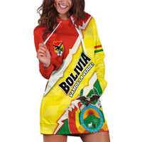 Bolivia Vamos La Verde Hoodie Dress with Flag Colors and National Football Crest