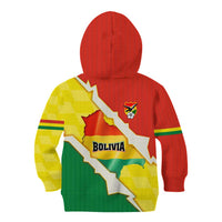 Bolivia Vamos La Verde Kid Hoodie with Flag Colors and National Football Crest