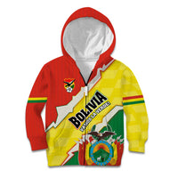 Bolivia Vamos La Verde Kid Hoodie with Flag Colors and National Football Crest