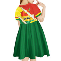Bolivia Vamos La Verde Kid Short Sleeve Dress with Flag Colors and National Football Crest