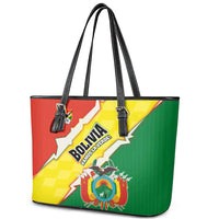 Bolivia Vamos La Verde Leather Tote Bag with Flag Colors and National Football Crest