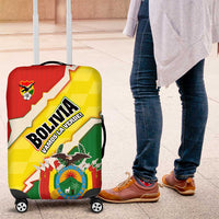 Bolivia Vamos La Verde Luggage Cover with Flag Colors and National Football Crest