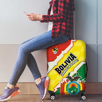 Bolivia Vamos La Verde Luggage Cover with Flag Colors and National Football Crest