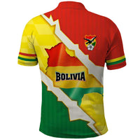 Bolivia Vamos La Verde Polo Shirt with Flag Colors and National Football Crest