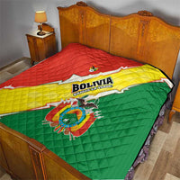 Bolivia Vamos La Verde Quilt with Flag Colors and National Football Crest