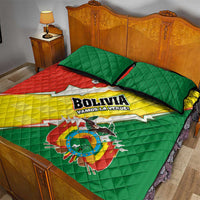 Bolivia Vamos La Verde Quilt Bed Set with Flag Colors and National Football Crest