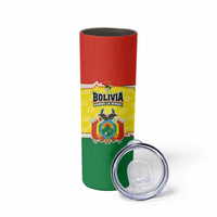 Bolivia Vamos La Verde Skinny Tumbler with Flag Colors and National Football Crest