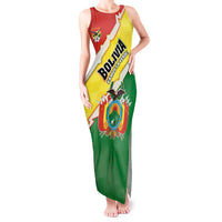 Bolivia Vamos La Verde Tank Maxi Dress with Flag Colors and National Football Crest