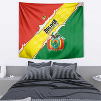 Bolivia Vamos La Verde Tapestry with Flag Colors and National Football Crest
