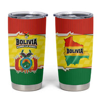 Bolivia Vamos La Verde Tumbler Cup with Flag Colors and National Football Crest