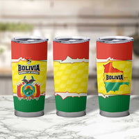 Bolivia Vamos La Verde Tumbler Cup with Flag Colors and National Football Crest