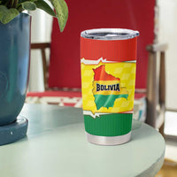 Bolivia Vamos La Verde Tumbler Cup with Flag Colors and National Football Crest