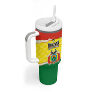 Bolivia Vamos La Verde Tumbler With Handle with Flag Colors and National Football Crest