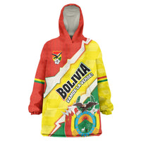 Bolivia Vamos La Verde Wearable Blanket Hoodie with Flag Colors and National Football Crest