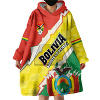 Bolivia Vamos La Verde Wearable Blanket Hoodie with Flag Colors and National Football Crest