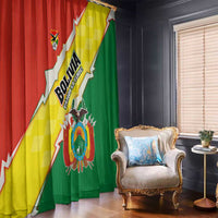 Bolivia Vamos La Verde Window Curtain with Flag Colors and National Football Crest