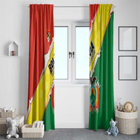 Bolivia Vamos La Verde Window Curtain with Flag Colors and National Football Crest