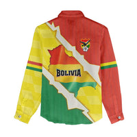 Bolivia Vamos La Verde Women Casual Shirt with Flag Colors and National Football Crest