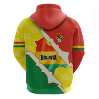 Bolivia Vamos La Verde Zip Hoodie with Flag Colors and National Football Crest